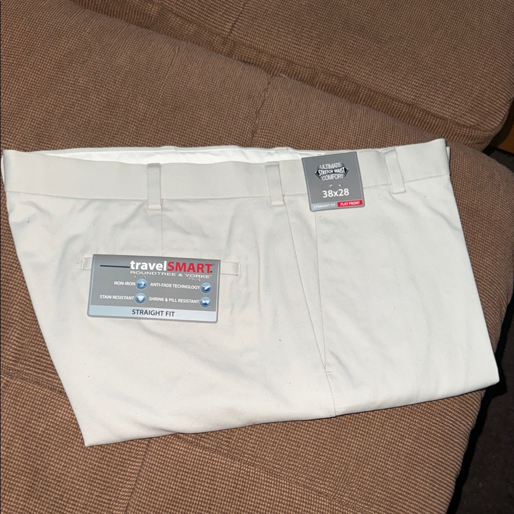 Roundtree & Yorke Cream Dress Pants